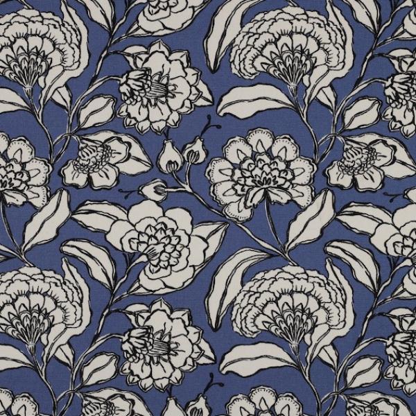 Canvas Baumwolle - Blue Flowers | Meterware